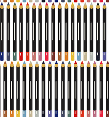 Seamless pattern with aboriginal pencils of different colors .. –î–µ—Ç—Å–≤–æ, —à–∫–æ–ª–∞, –æ—Ñ–∏—Å. study, art, creativity, cosmetics.