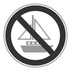 Verbotsschild Icon - Boote Verboten