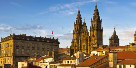 Stickers pour porte Monument Santiago de Compostela Cathedral Galicia Spain