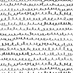 Seamless pattern. Hand drawn pothooks and hangers