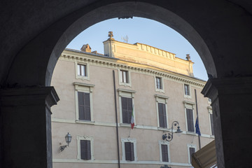 Orvieto (Umbria, Italy), historic buildings in Piazza della Repubblica