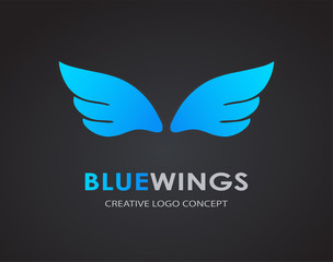 Wings logo vector