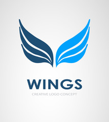 Wings vector logo, Wings icon.