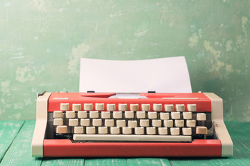 A typewriter on a table