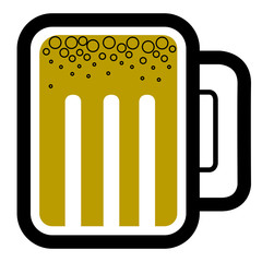 Isolated beer icon