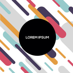 Abstract geometry background rounded style 01a