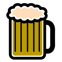 Isolated beer icon