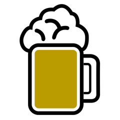 Isolated beer icon