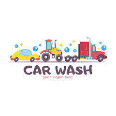 Fototapeta premium Car wash. Emblem.