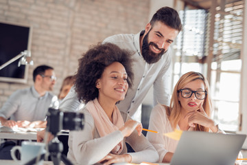 Business people meeting in modern office
