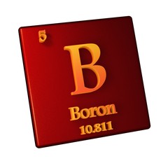 Borum, chemical element number 5 of the periodic table of the elements
