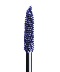 close-up of blue mascara