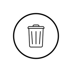 trash bin vector icon