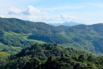 Fototapeta na wymiar View of Mountains at Mae Hong Son Province, Thailand