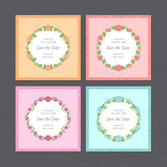 Luxury wedding invitation or greeting card with geometric ornament. Art Deco style. Vector illustration.