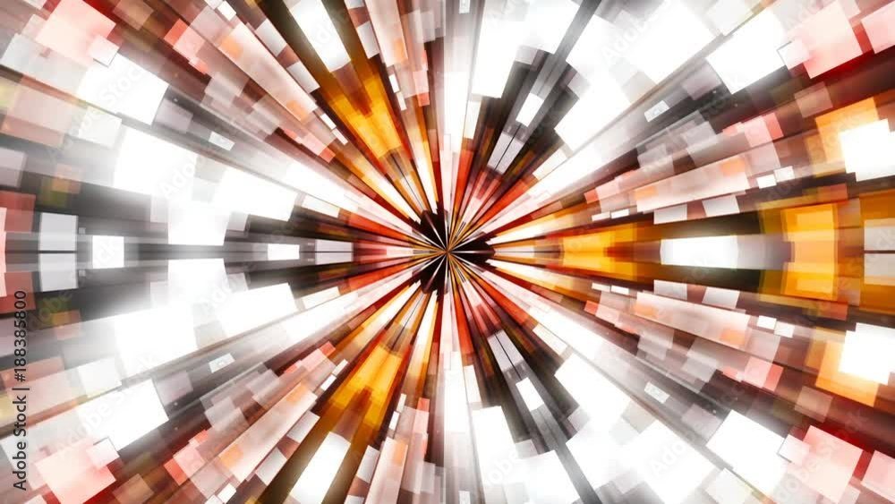 Poster abstract background with technology kaleidoscope. seamless loop