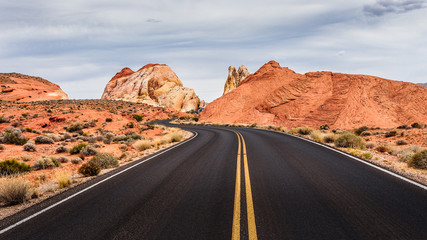 scenic roads at Valley of Fire.