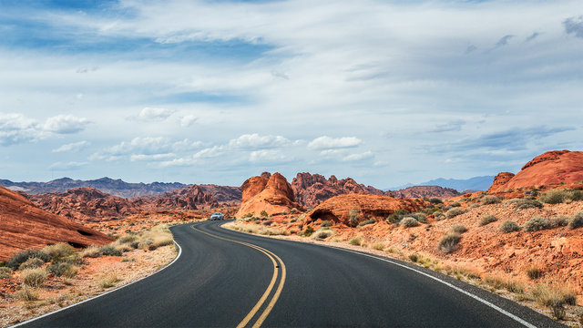 scenic roads at Valley of Fire.