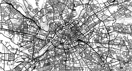 Obraz premium Urban vector city map of Manchester, England