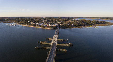 Aerial view of Beaufort, South Carolina