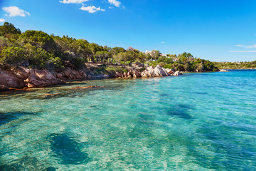 Fototapeta premium Scenic landscape of Emerald coast of Sardinia
