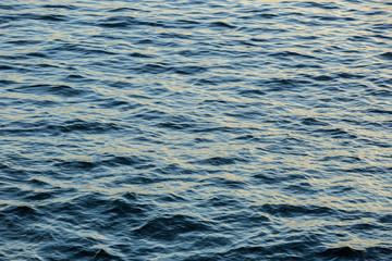 blue sea wave water in the sunrise sunshine
