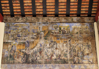 Antique drawing picture, Wat Phra That Lampang Luang, Lampang,Thailand.