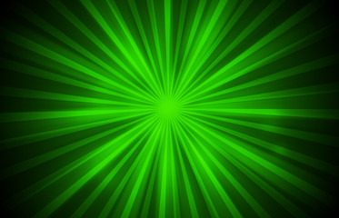 Fototapeta premium Green glitter sparkles rays lights bokeh festive elegant abstract background.