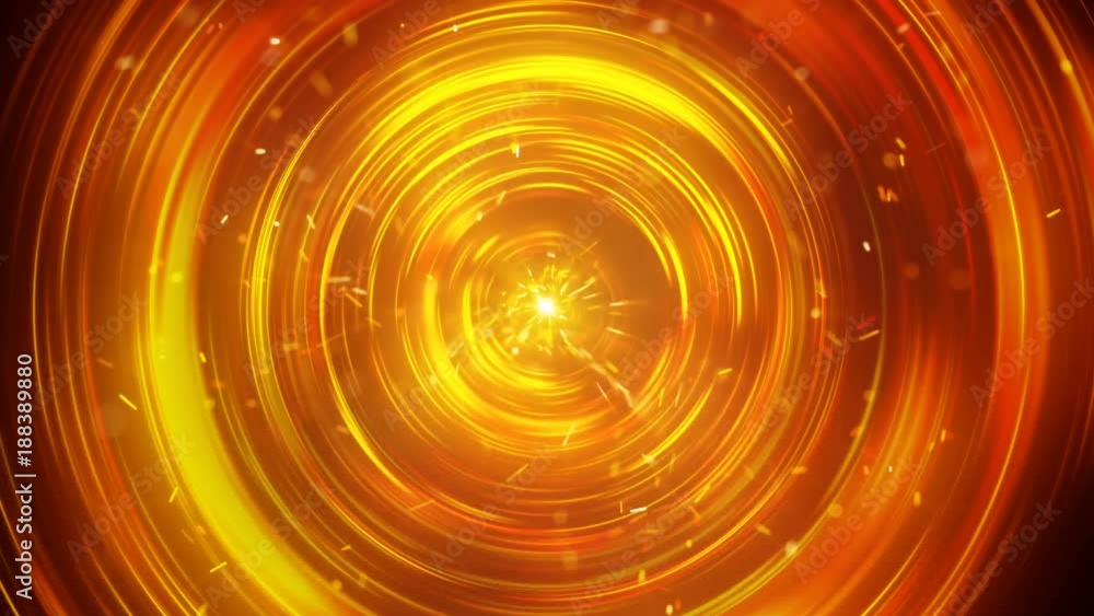 Poster orange glowing circles fast flashing. abstract futuristic technology motion background. computer gen