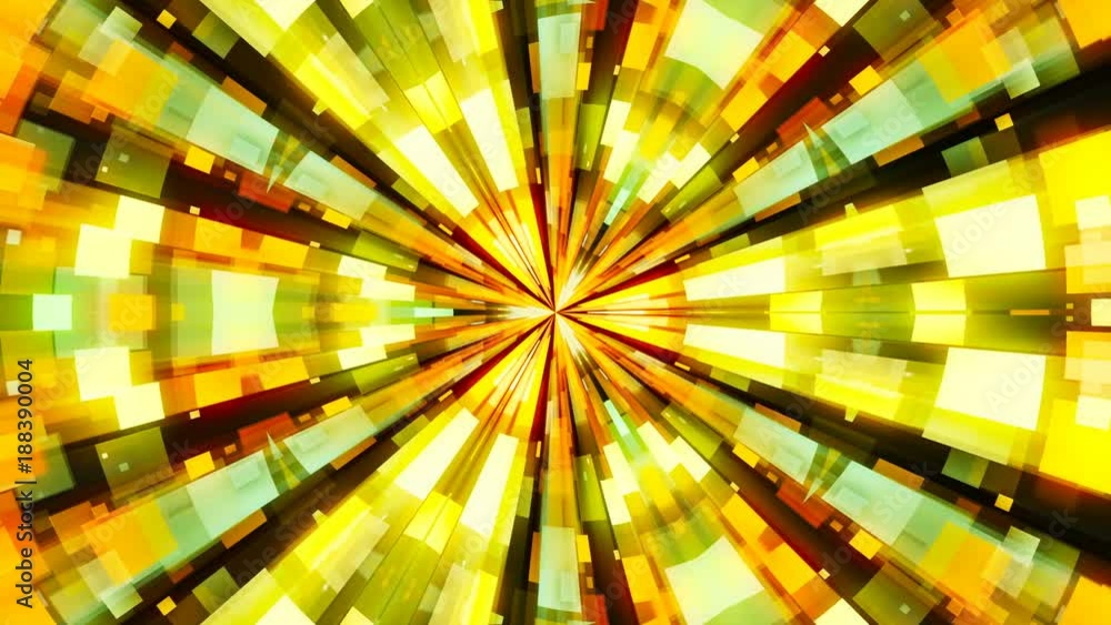 Poster abstract background with technology kaleidoscope. seamless loop