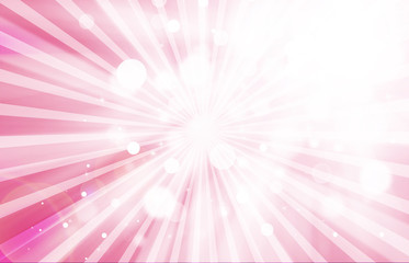 Obraz premium Soft Pink glitter sparkles rays lights bokeh festive elegant valentine abstract background.
