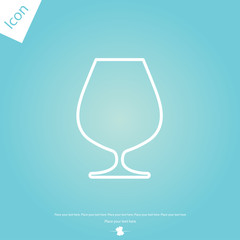 Whiskey glass line icon