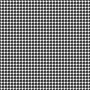 Houndstooth Retro Seamless Pattern Black/White Little