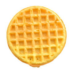 a round waffle on a white background - 188392823
