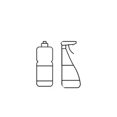 Household chemical bottles sign. Vector.
