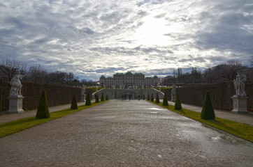 Fototapeta na wymiar Giardino del Castello del Belvedere a Vienna