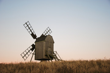 Traditional wooden windmill