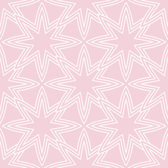 Geometric seamless pattern. Pale pink ornamental design