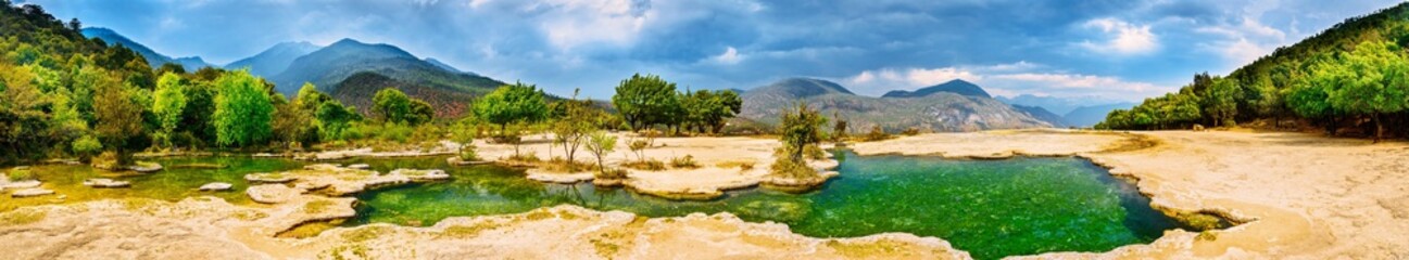 Obraz premium Landscape of Shangri-La, Located in White Water, Shangri-La, Deqen, Yunnan, China.