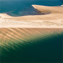 vue aérienne du Banc d'Arguin près d'Arcachon en France