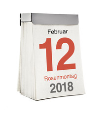 Kalenderblatt Rosenmontag 2108