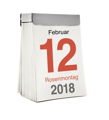 Kalenderblatt Rosenmontag 2108