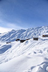 Winter in Belalp, Wallis (Switzerland) - obrazy, fototapety, plakaty