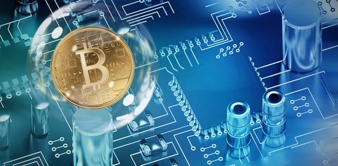 Composite image of close up of circuit board