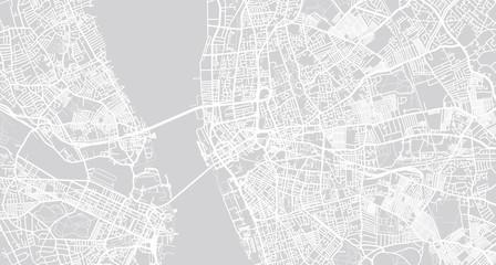 Urban vector city map of Liverpool, England