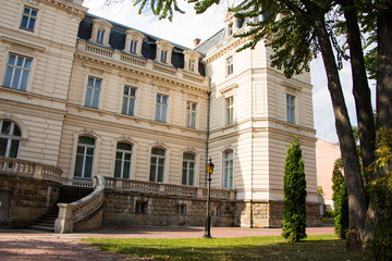 Fototapeta na wymiar Potocki palace in Lviv. Ukraine. Currently - Lviv National Art Gallery.