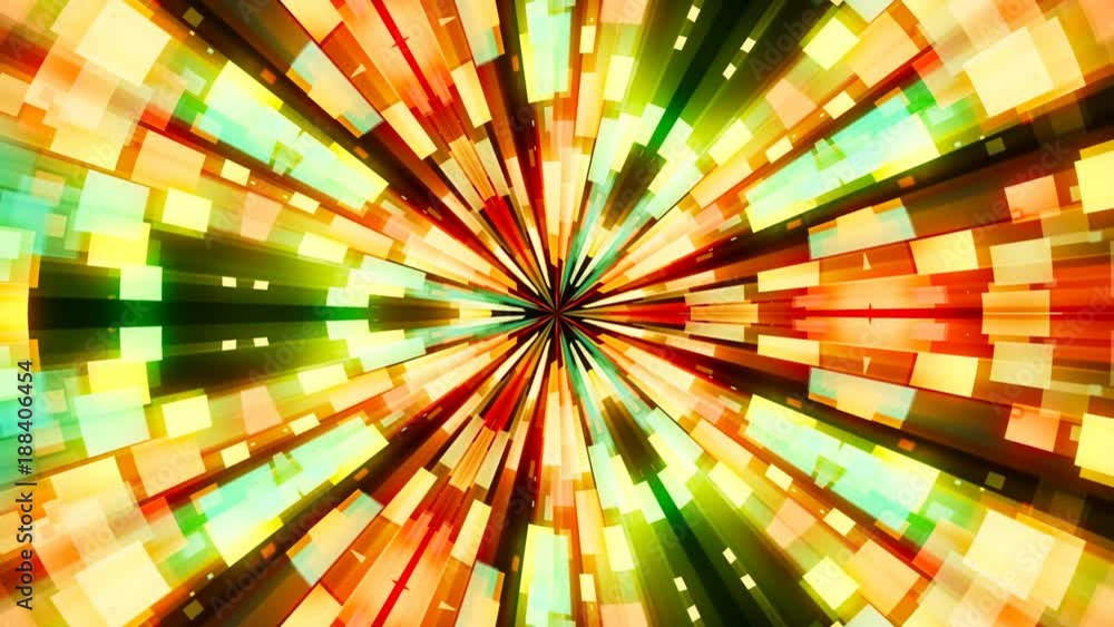 Poster abstract background with technology kaleidoscope. seamless loop