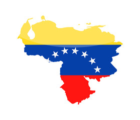 Venezuela Flag Country Contour Vector Icon