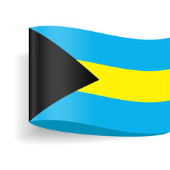 Bahamas Flag Vector Label Tag Icon
