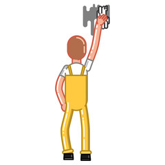 Cleaning service man